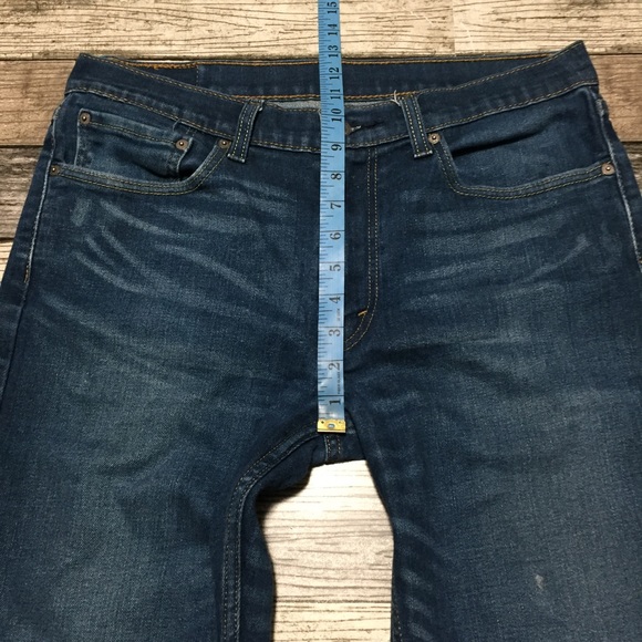 Levi’s 514 Straight Jeans Men’s 34x30 Med Wash Blue Denim Stretch (Read Desc) - Picture 4 of 13